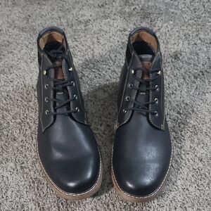 Brand New!!! Black Leather Men's Boots Size 11.